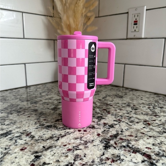 Hydrojug Bubblegum Checkered 20oz Traveler Tumbler - Picture 1 of 3